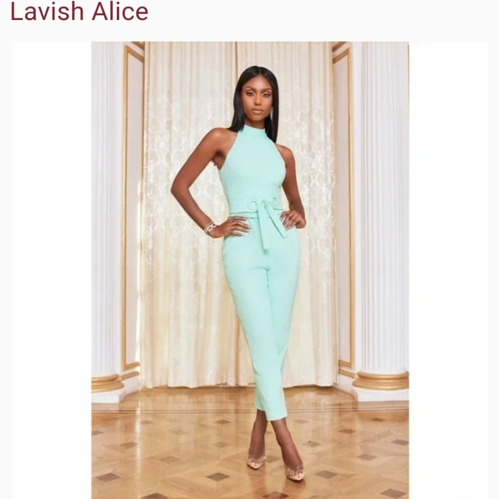 Lavish Alice Mint Jumpsuit